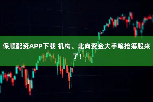 保顺配资APP下载 机构、北向资金大手笔抢筹股来了！